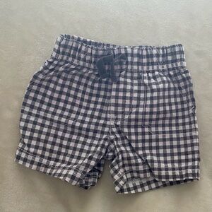 Child of Mine by Carter’s | Navy Gingham Check Shorts 6-9mos